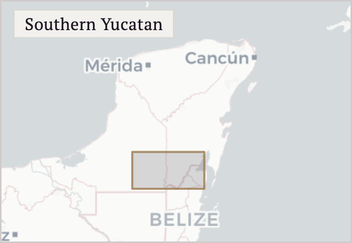 Southern Yucatan locator map